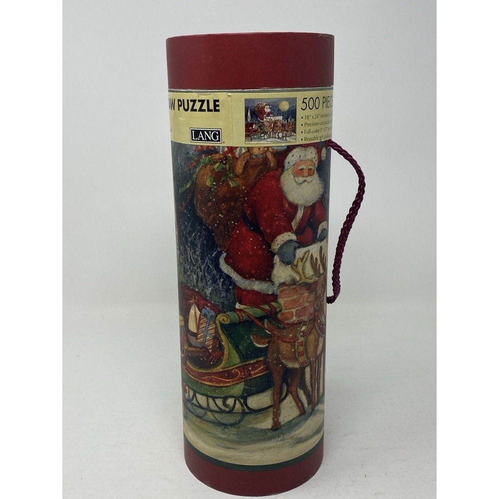 LANG 500‎ Piece Jigsaw Puzzle "UP ON THE HOUSETOP"  Christmas Santa Susan Winget